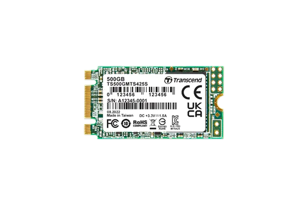 TRANSCEND 500GB MTS425S M.2 SATA 3 2242 SSD - CACHELESS TLC