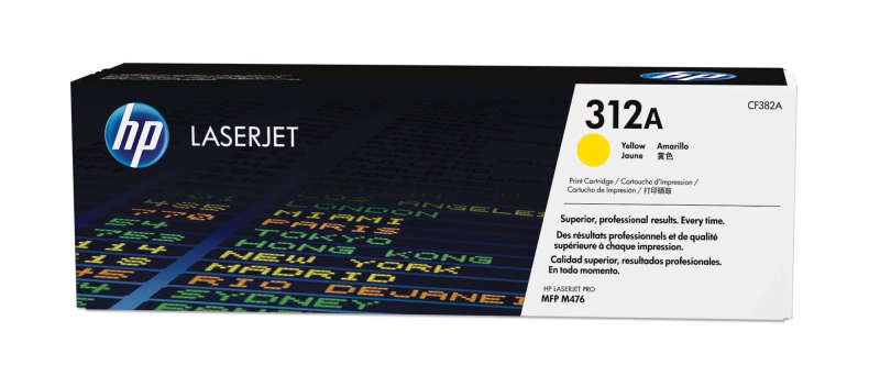HP 312A Yellow Original LaserJet Toner Cartridge;2;700 pages. (. Commercial Colour MFP - M476 Ser...