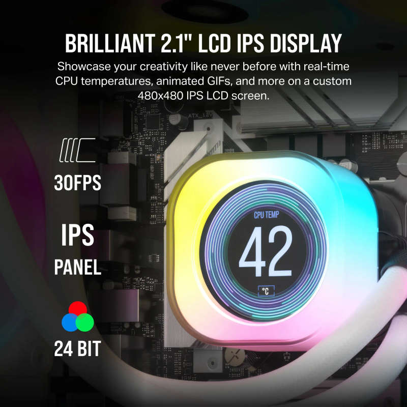 CORSAIR iCUE LINK AIO LCD Screen Module; White