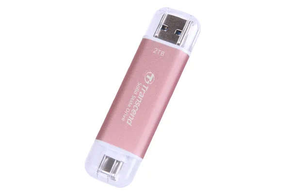 TRANSCEND 2 TB ESD310P USB3.2 TYPE A &amp; C (USB 10Gbps) OTG COMPACT PORTABLE SSD  - Read 1050MB...