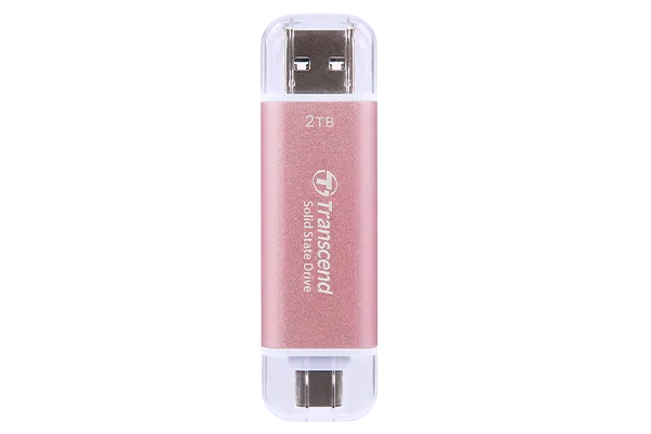 TRANSCEND 2 TB ESD310P USB3.2 TYPE A &amp; C (USB 10Gbps) OTG COMPACT PORTABLE SSD  - Read 1050MB...