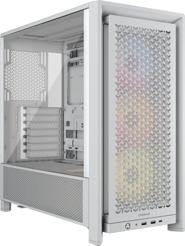 FRAME 4000D RS ARGB Mid-Tower PC Case; 3x RS ARGB PWM Fans; White.