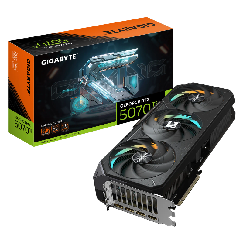 GIGABYTE nVidia GeForce RTX 5070Ti GAMING OC - 16GB GDDR7 HDMIx1/DPx3