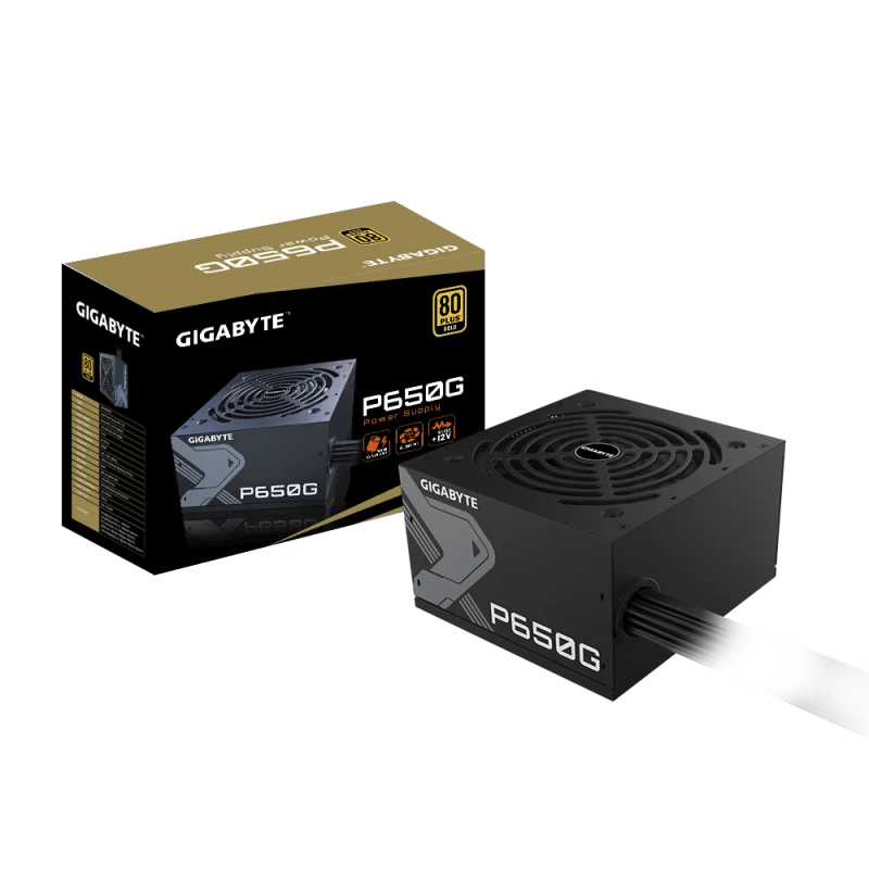 Gigabyte PSU P650B Gold Certified 650W - 3 Year Warranty; 24/20-pin x 1; CPU 4+4-pin x 1; PCI-E 6...