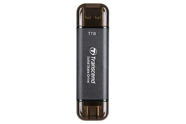 TRANSCEND 256 GB ESD310C USB3.2 TYPE A &amp; C (USB 10Gbps) OTG COMPACT PORTABLE SSD  - Read 1050...