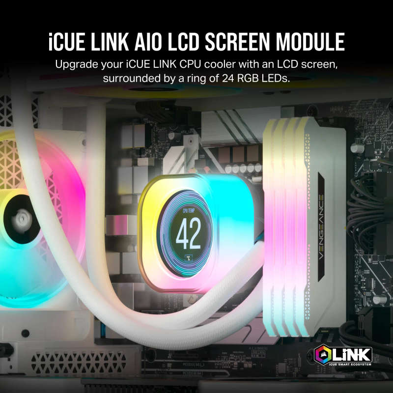 CORSAIR iCUE LINK AIO LCD Screen Module; White