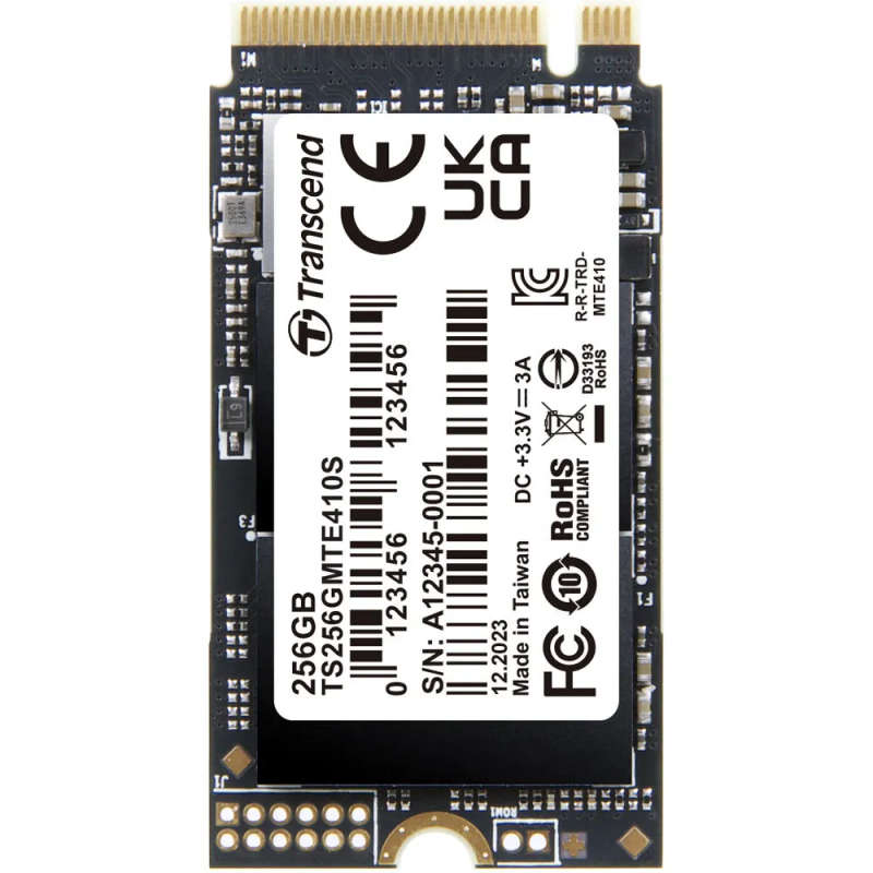 Transcend 256GB MTE410S PCI-E GEN 4x4 M.2 2242 SSD 3D NAND - 3300 MB/s Read 1400 MB/s Write - 150...