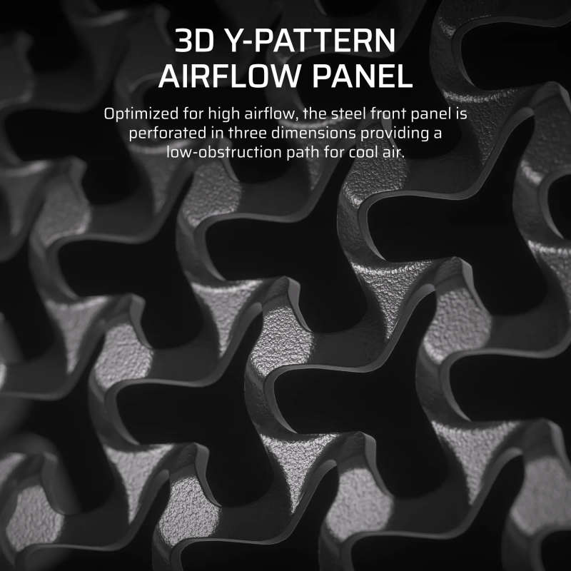FRAME 4000D Mid-Tower PC Case; No Fans - Black.