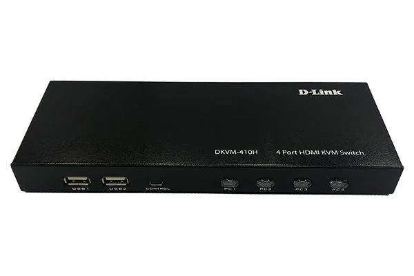 4-Port HDMI KVM switch; 4x HDMI ports; 4x USB Type-B ports; Switching buttons on front panel; HDM...