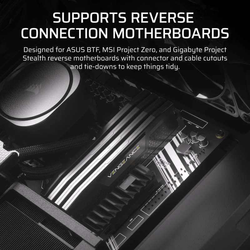 FRAME 4000D Mid-Tower PC Case; No Fans - Black.