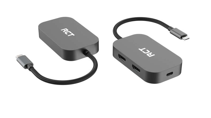 RCT ADP-5050 USB 3.1 Type-C; 2x HDMI 4K60Hz; USB C PD 100W; interface of Apple computers; tablets...