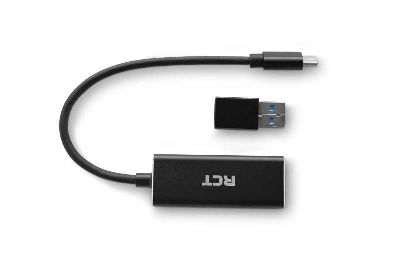 RCT ADP-GN101CU USB 3.0 TYPE C &amp; A TO  RJ45 GIGABIT ETHERNET ADAPTOR