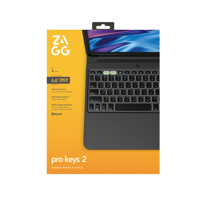 ZAGG-KB-Pro Keys 2-Apple-iPad Air 13 (M2)-Black-UK