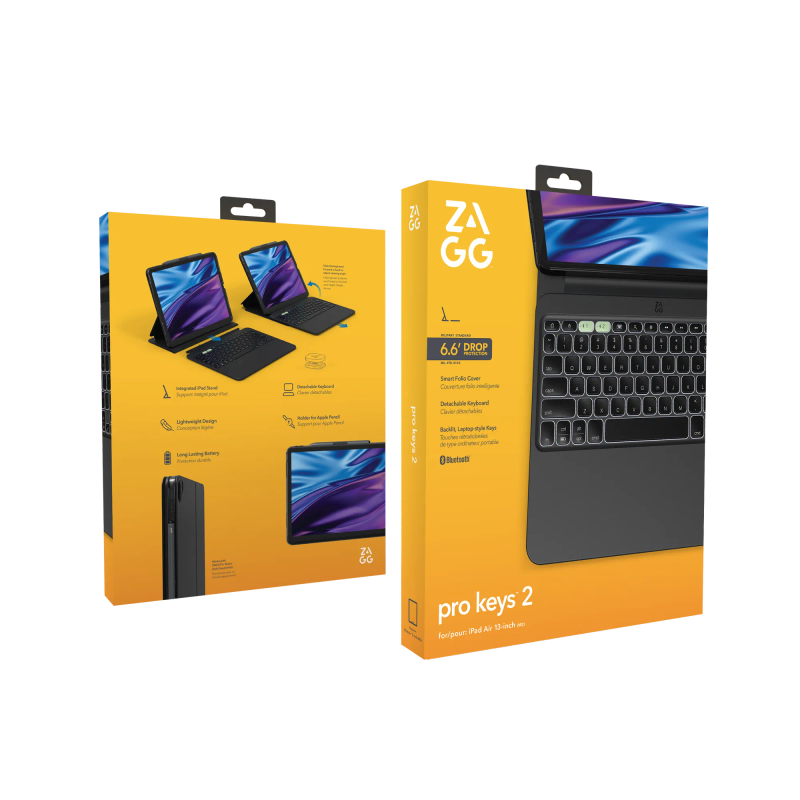 ZAGG-KB-Pro Keys 2-Apple-iPad Air 13 (M2)-Black-UK