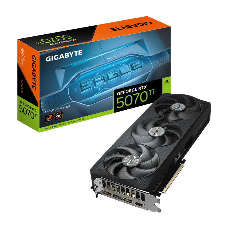 GIGABYTE nVidia GeForce RTX 5070Ti EAGLE OC SFF - 16GB GDDR7 HDMIx1/DPx3
