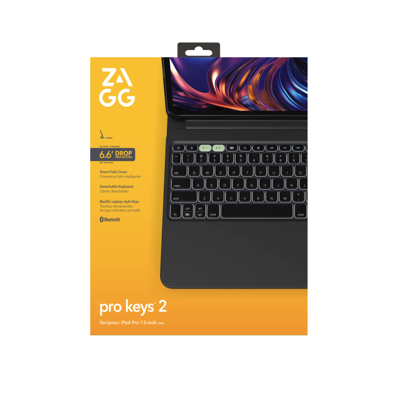 ZAGG-KB-Pro Keys 2-Apple-iPad Pro 13 (M4)-Black-UK