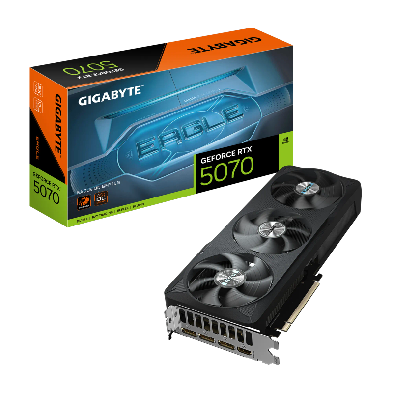 GIGABYTE nVidia GeForce RTX 5070 EAGLE OC SFF - 12GB GDDR7 HDMIx1/DPx3