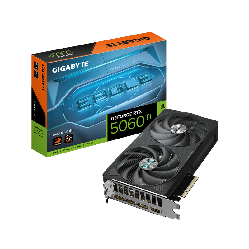 GIGABYTE nVidia GeForce RTX 5060Ti EAGLE OC 8GB - 8GB GDDR7; 128-Bit Memory Bus; 1x HDMI; 3x Disp...