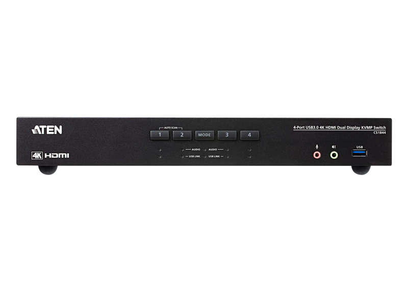 4-Port USB 3.0 4K HDMI Dual Display KVMP Switch HDMI 2.0 standard and supports up to 4K DCI (4...