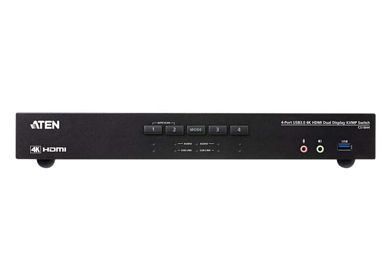 4-Port USB 3.0 4K HDMI Dual Display KVMP Switch HDMI 2.0 standard and supports up to 4K DCI (4...