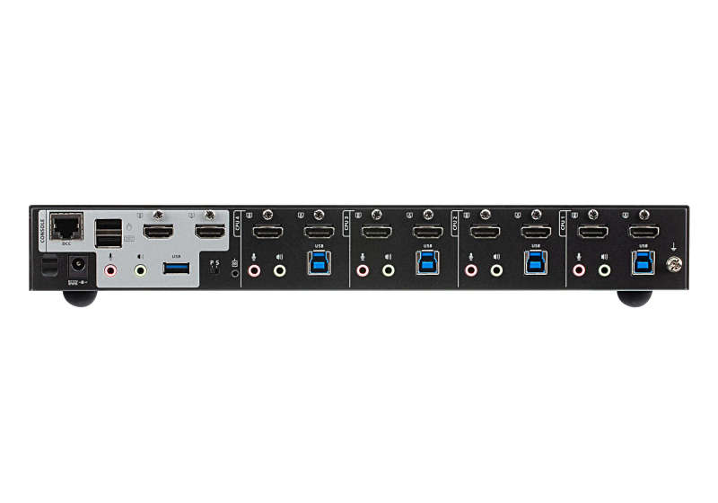 4-Port USB 3.0 4K HDMI Dual Display KVMP Switch HDMI 2.0 standard and supports up to 4K DCI (4...