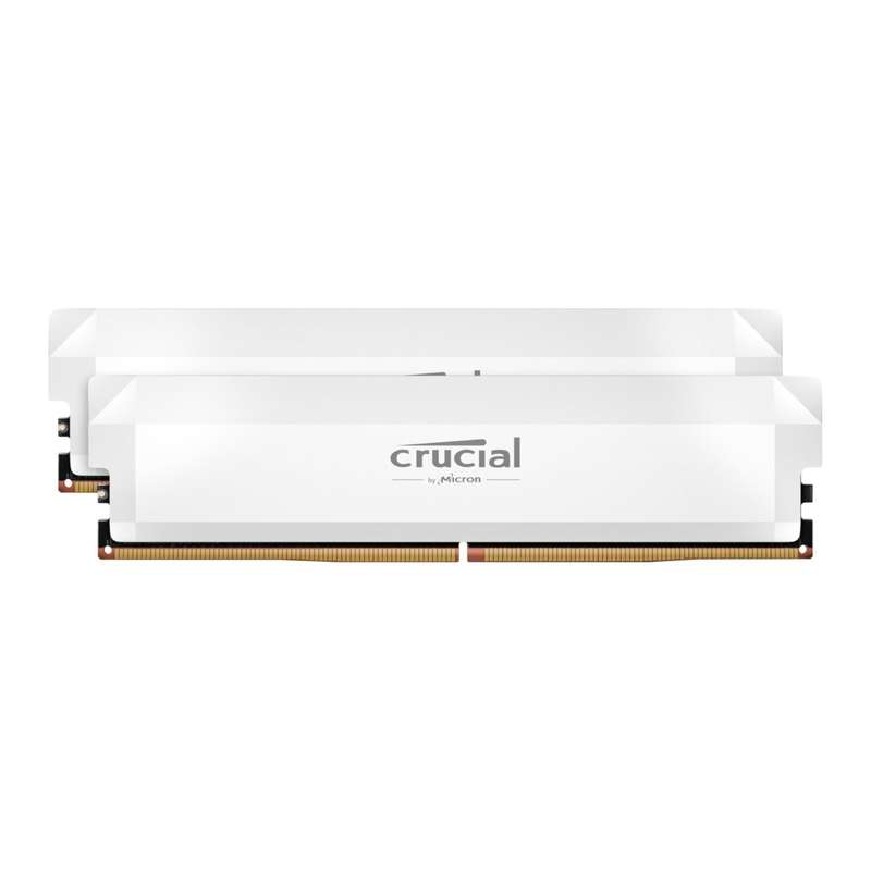 Crucial Pro DDR5 6000MHz 32GB Overclocking Memory Kit  White