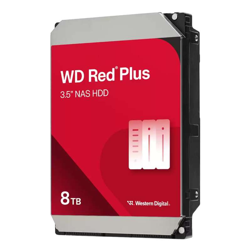 Western Digital Red Plus 8TB NAS HDD - Reliable 3.5" SATA Drive for NAS