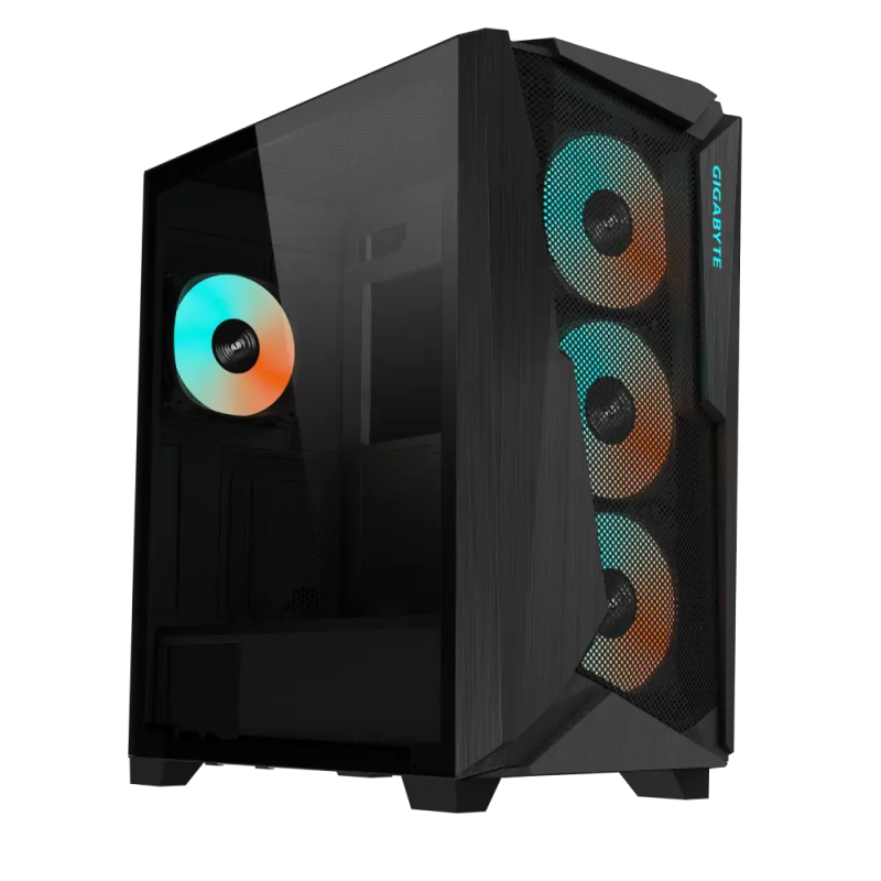 Gigabyte C301 Glass ATX Chassis; 2x 3.5'' | 2x 2.5'' Drive Bays; 360mm Radiator compatible; 4x 12...