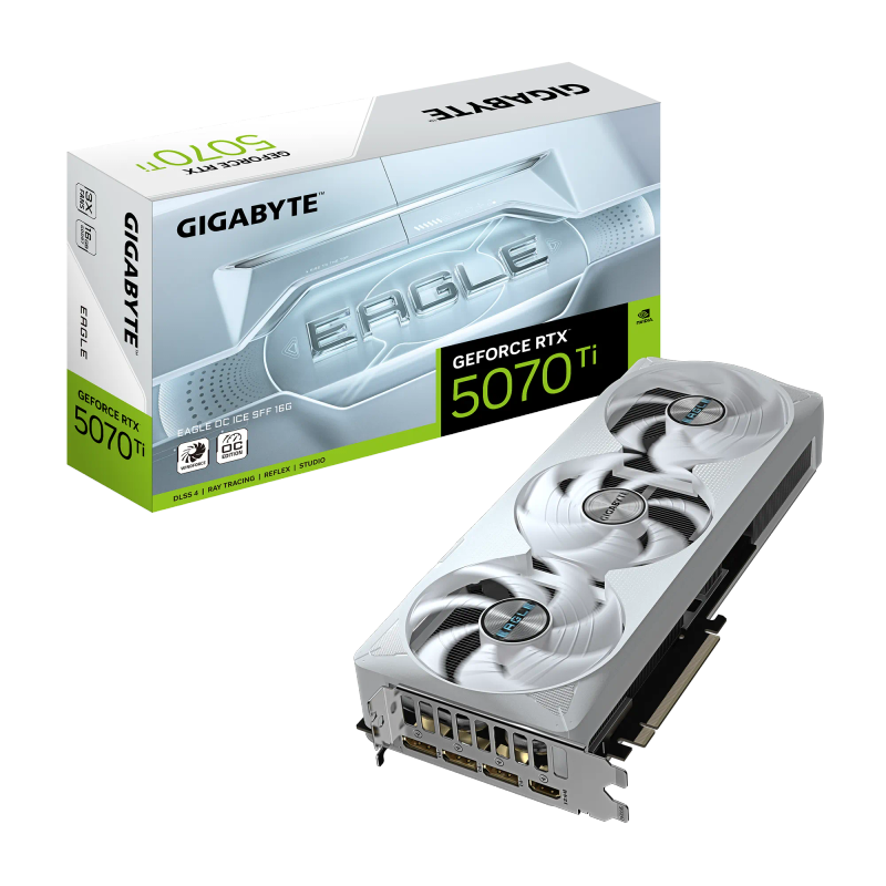 GIGABYTE nVidia GeForce RTX 5070Ti EAGLE OC ICE SFF - 16GB GDDR7 HDMIx1/DPx3