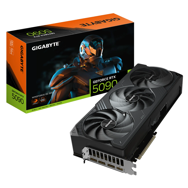 GIGABYTE nVidia GeForce RTX 5090 WINDFORCE OC  - 32GB GDDR7; 512-Bit Memory Bus; 1x HDMI; 3x Disp...
