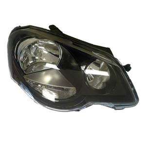 2010- VW POLO VIVO 10- Headlamp / HeadLight Front Driver Side Black 6 PIN MANU
