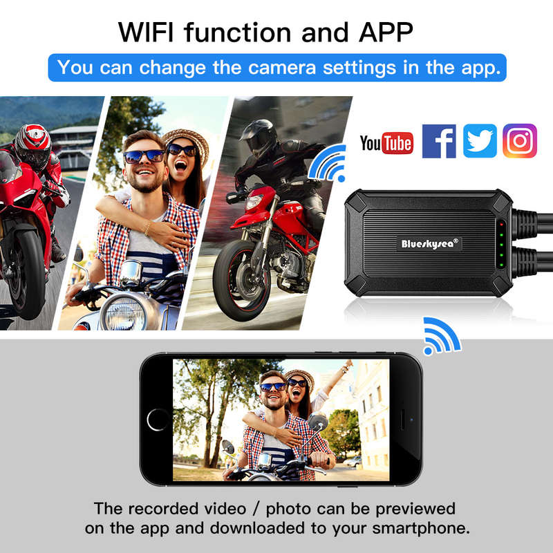 Dual Channel 1080p HD Motorcycle DashCam - B1M
