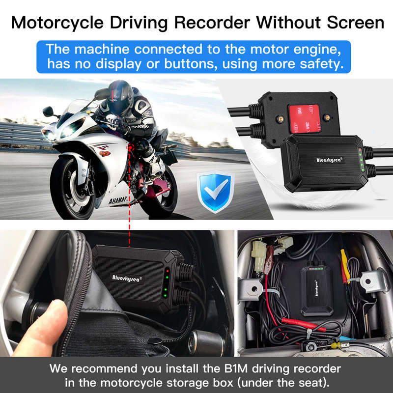 Dual Channel 1080p HD Motorcycle DashCam - B1M