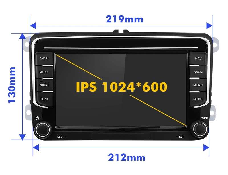 VW 7Inch Android OEM-Replacement Head Unit Radio (With Carplay / Android Auto)