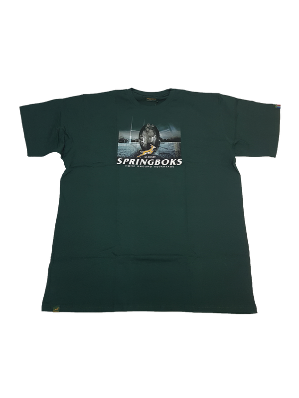 T Shirt Mens Springbok Prnt Grn - 5xl