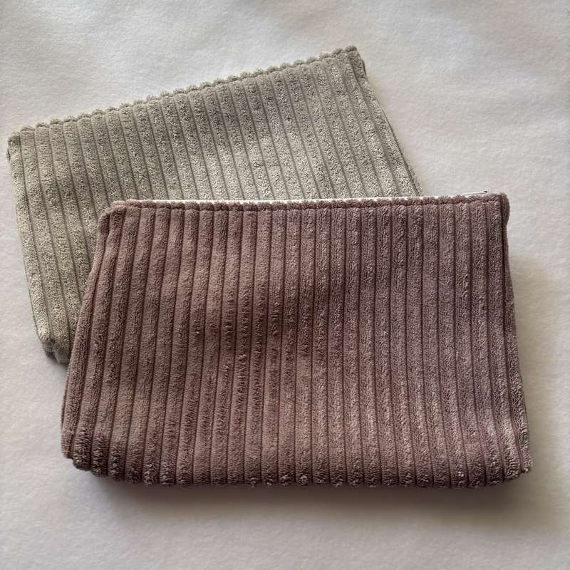 Corduroy Zipper Pouch - Dusty Purple