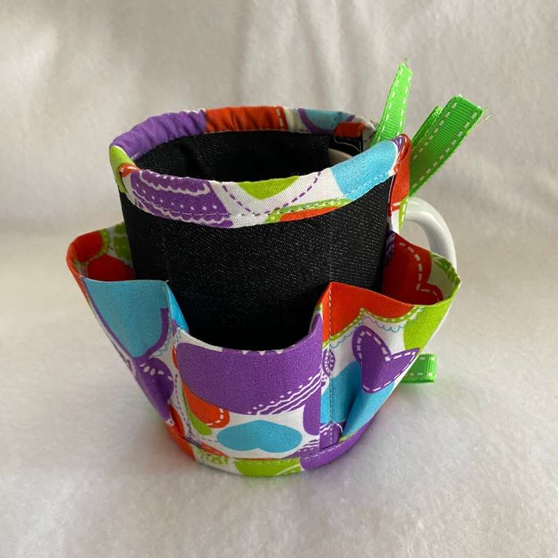 Mug Tool Organiser - Bright Coloured Hearts