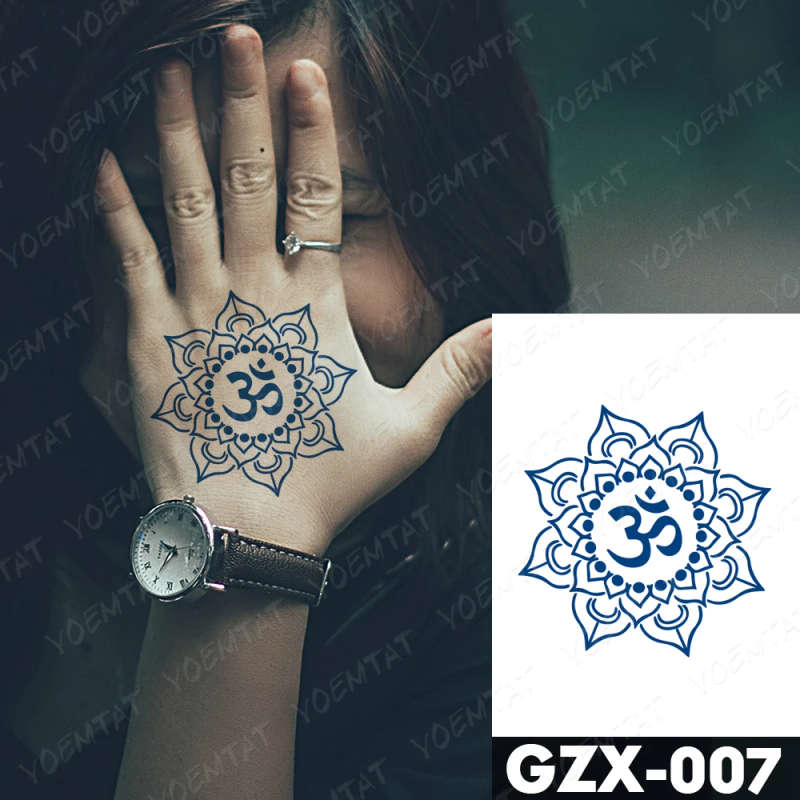 Om Mandala Temporary Tattoo