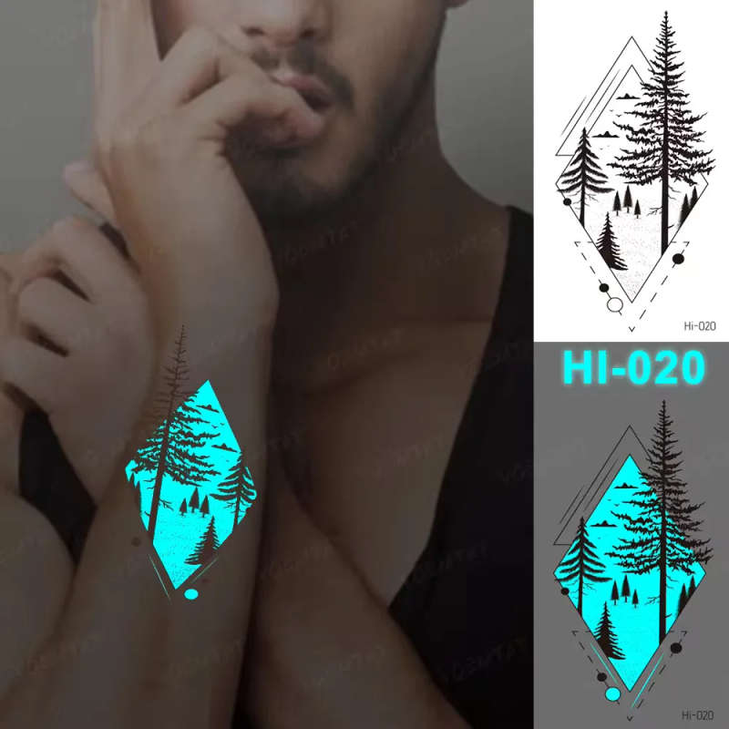 Alpine Glow-In-The-Dark Temporary Tattoo