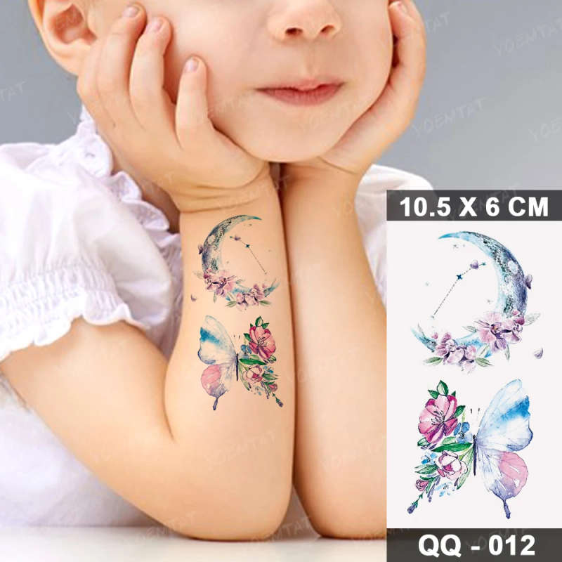 Enchanted Moonlight Butterfly Temporary Tattoo