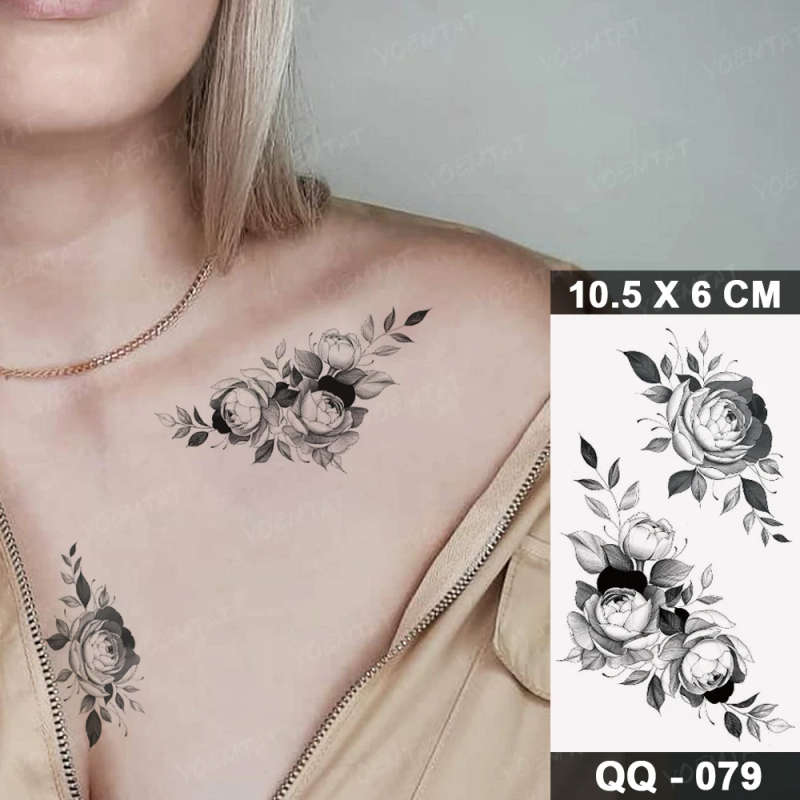 Elegant Peony Shoulder Tattoo