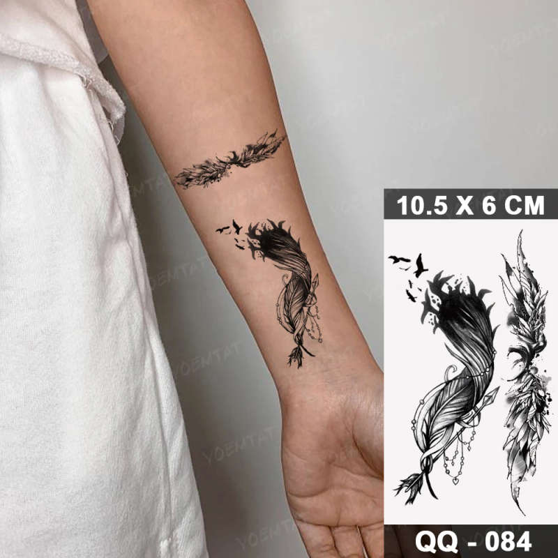 Whispering Feathers Arm Tattoo