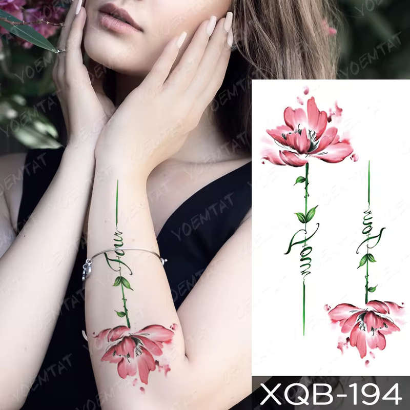 Watercolour Floral Fantasy Tattoo