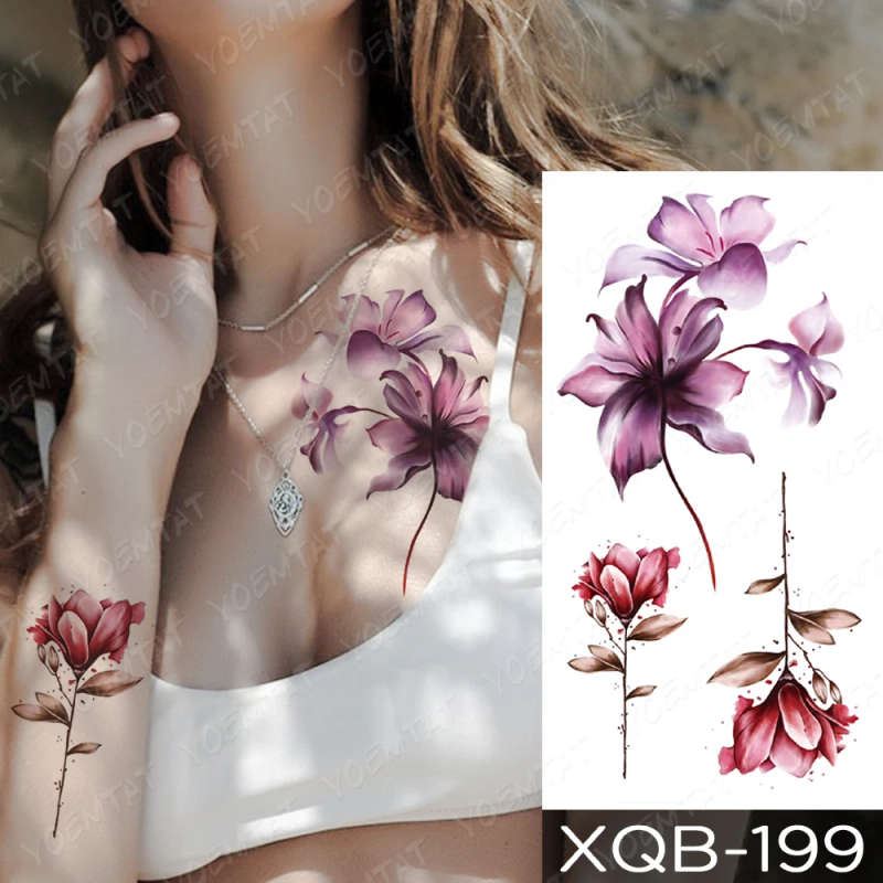 Watercolour Floral Dream Tattoo