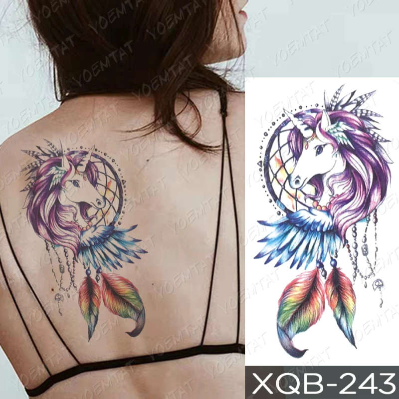 Mystical Unicorn Dreams Temporary Tattoo
