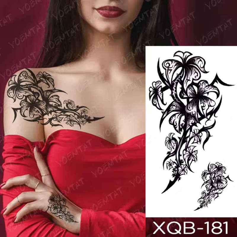 Botanical Vine Twin Temporary Tattoo