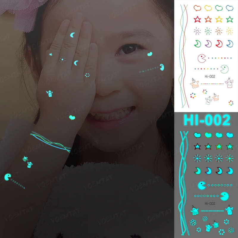 Celestial Wonder Glow-In-The-Dark Temporary Tattoos