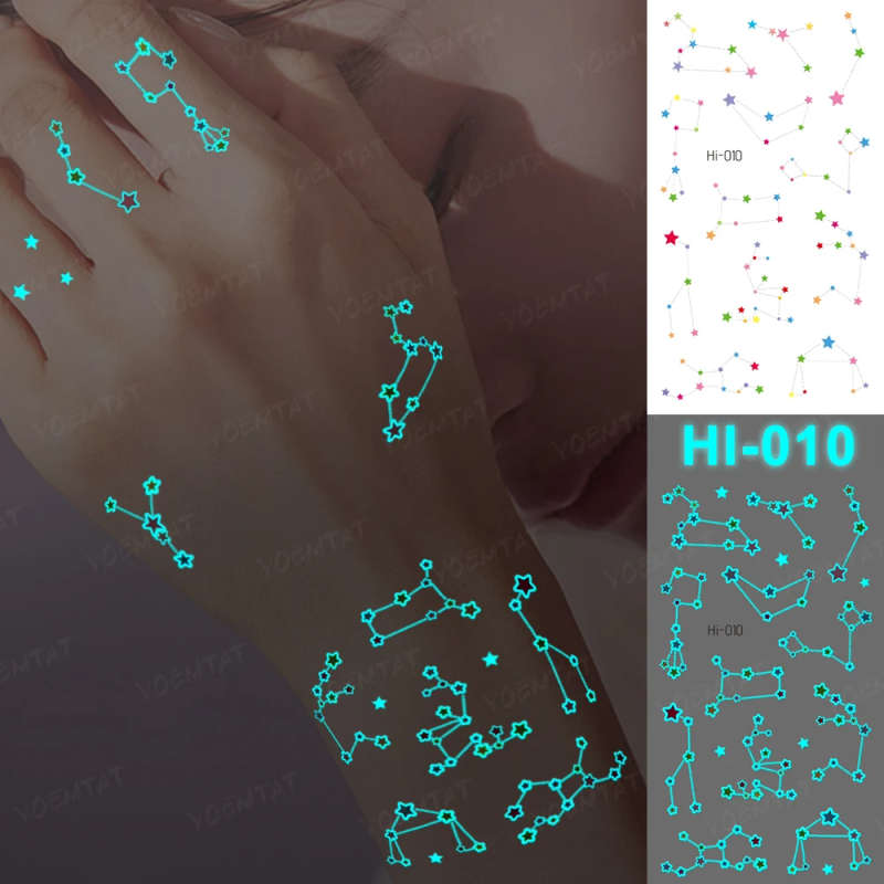 Stellar Constellations Glow-In-The-Dark Temporary Tattoos