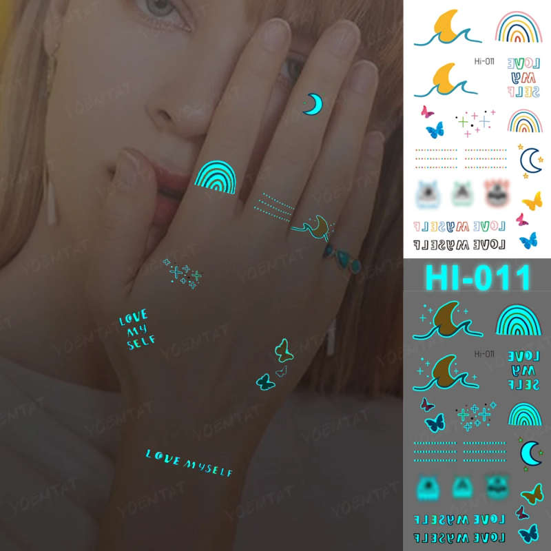 Colorful Creations Glow-In-The-Dark Temporary Tattoos