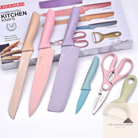 Corrugated Kitchen Knife Set 6 Piece